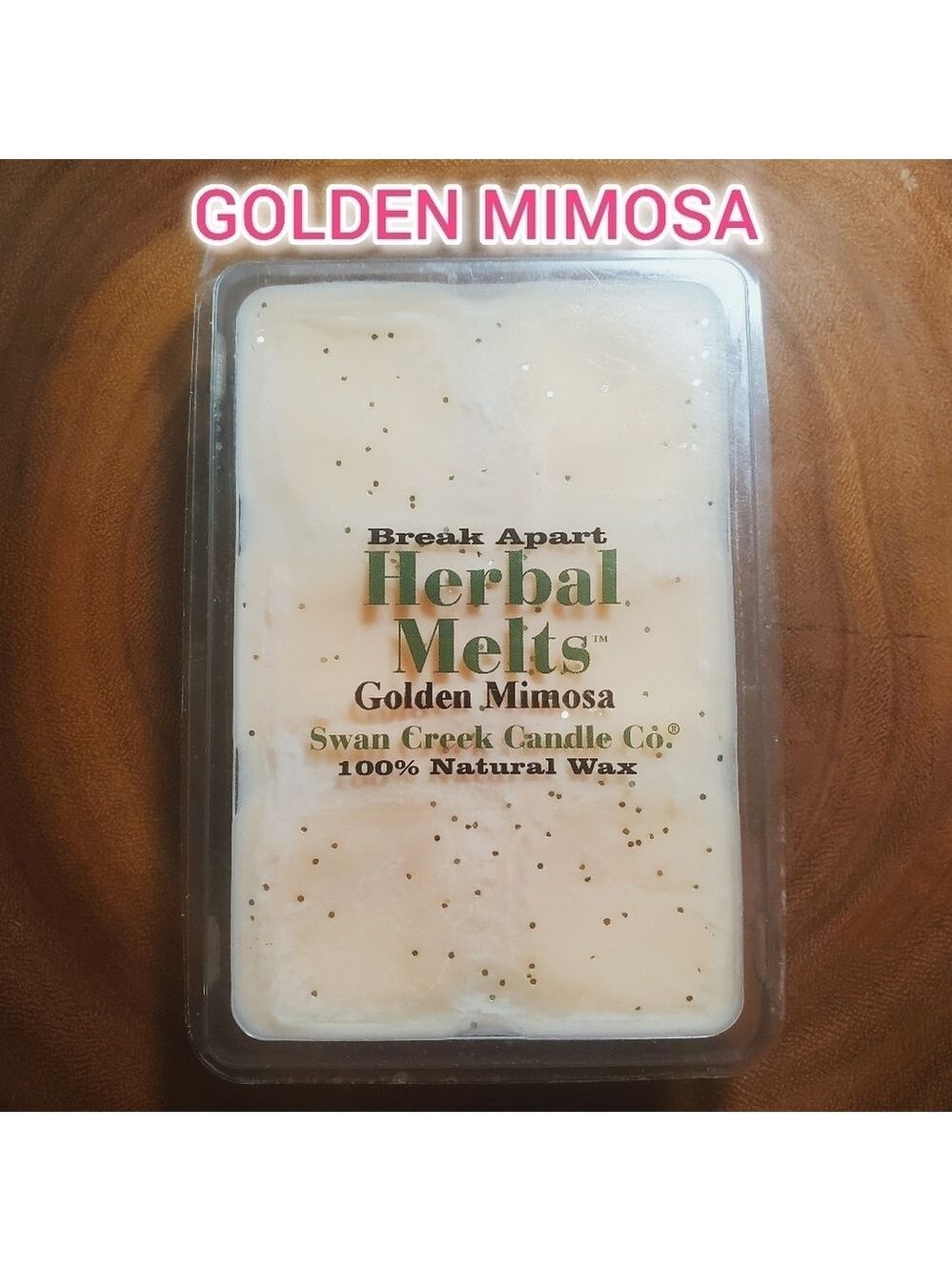 GOLDEN MIMOSA by SWAN CREEK CANDLE CO. Break Apart Herbal Melts 100% Natural Wax